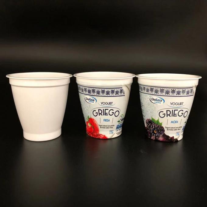 Shrink Label Plastic Yogurt Cups 5.7oz 170ml Disposable Frost Resistance