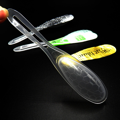 Biodegradable Honey Plastic Spoon 3g 130*27*12.7mm with aluminium foil seal
