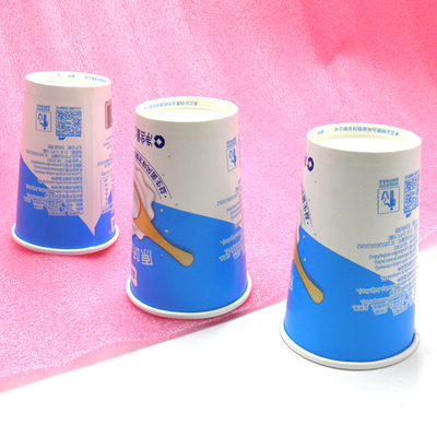 5oz 6oz 160g Paper Yogurt Cup Ice Cream CDR Design Aluminum Foil Lid 100mm