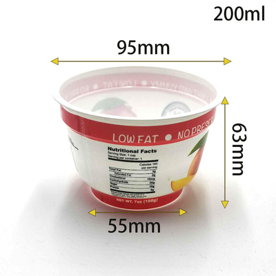 Food Grade Disposable customized plastic yogurt milk drink cup with aluminum foil lid