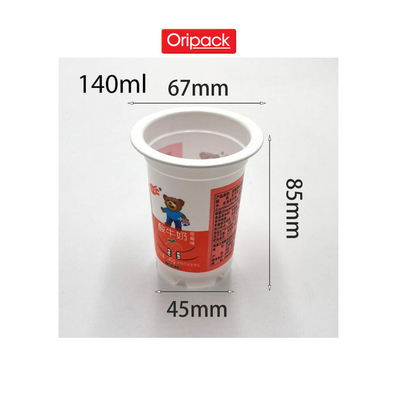 140ml pp plastic cup for yogurt with foils lid