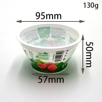 Food grade plastic cups 4oz customized plastic yogurt milk drink cup with aluminum foil lid