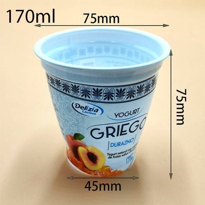 Shrink Label Plastic Yogurt Cups 5.7oz 170ml Disposable Frost Resistance