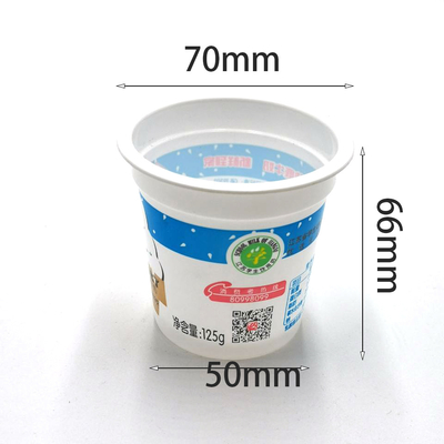 2.75'' Environmentally Friendly Plastic Cups 125ml White Yogurt Pot Disposable