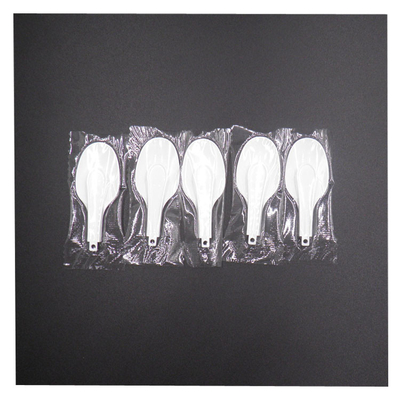 Disposable 1.53g Plastic Yogurt Spoon Transparent 10.7*6.8*2.6cm 9000pcs