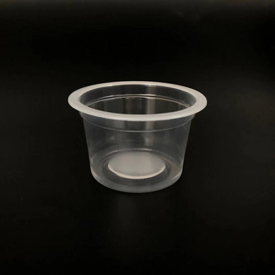 PP Unique Shape Transparent Round Plastic Container Plastic Cup 100ml Snack Jelly