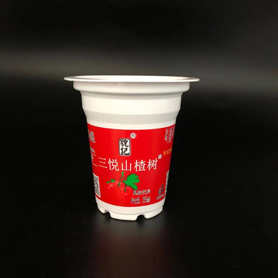 Oripack 250g Disposable Plastic Coffee Cups Ice Cream Biodegradable Alu Foil Lid