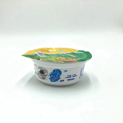 Eco Friendly 8 Oz Frozen Yogurt Cups Pre cut Lid Crack Resistance