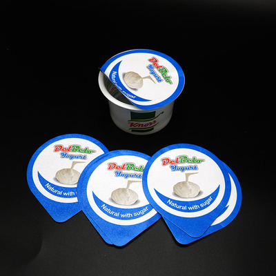 Oripack ODM Blue Yogurt Foil Lids Precut Heat Seal Lids Environmental Protective