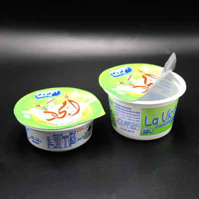 PP Round Yogurt Foil Lid Eco Friendly Recyclable Adhesives For Coffee Water Cups