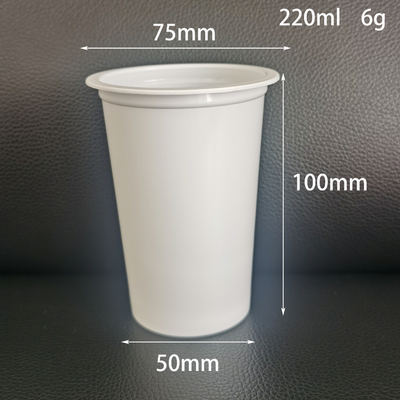 500ml 250G Plastic Polystyrene Yogurt Cup 7.5 * 10cm With Printing