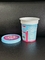 400ml plastic IML print cup with aluminum foil lid and plastic lid
