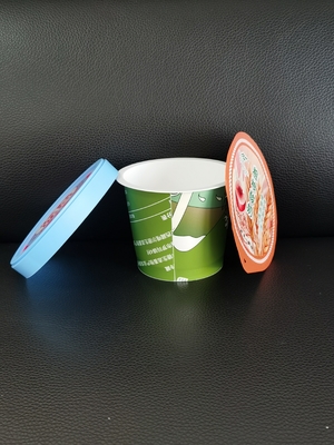 150ml plastic yogurt IML print with aluminum foil lid and plastic lid