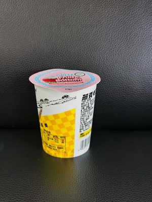 150ml plastic yogurt cup with foil lid and plastic lid