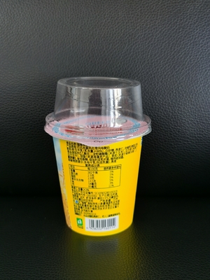 150ml plastic yogurt cup with foil lid and plastic lid