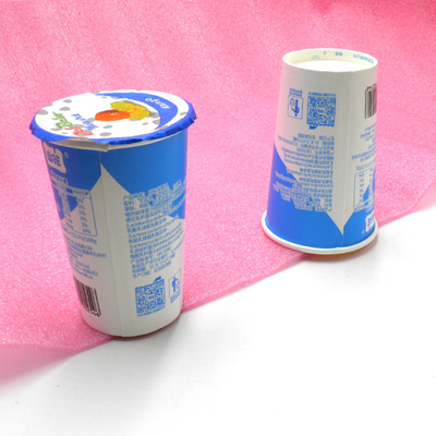 Pe Coated 8oz 12oz Paper Yogurt Cup ODM Single Wall With Foil Lid