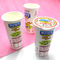 Food Grade Paper Frozen Yogurt Cups 3oz 4oz 70mm Top Dia 100mm Cover SGS