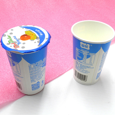 Pe Coated 8oz 12oz Paper Yogurt Cup ODM Single Wall With Foil Lid