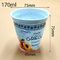 170ml disposable plastic cup yogurt cups with lids frozen yogurt cups