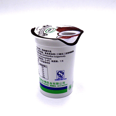 180ML PP food grade white cup for packaging milk/yogurt/juice with foil lid sealing