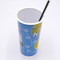 500g Single Wall Frosted Milk Tea Plastic Cups With Logo Lids And Straws