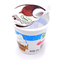 Food grade plastic cups 100ml  customized plastic yogurt milk drink cup with aluminum foil lid