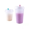 Disposable Clear Frosted Milk Tea Plastic Cups Dampproof 360ml 1000ml