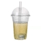 16oz Custom Disposable Plastic Cups With Dome Lids With Hole PP Odorless