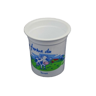 125ml plastic yogurt cup with foil lid and plastic lid