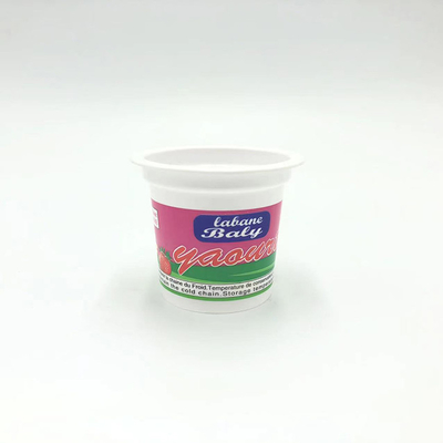 125ml plastic yogurt cup with foil lid and plastic lid