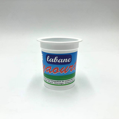 125ml plastic yogurt cup with foil lid and plastic lid