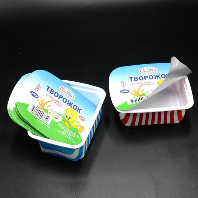Aluminium Yogurt Foil Lid Dairy Packaging Yoghurt Pot Lids 70 Micron